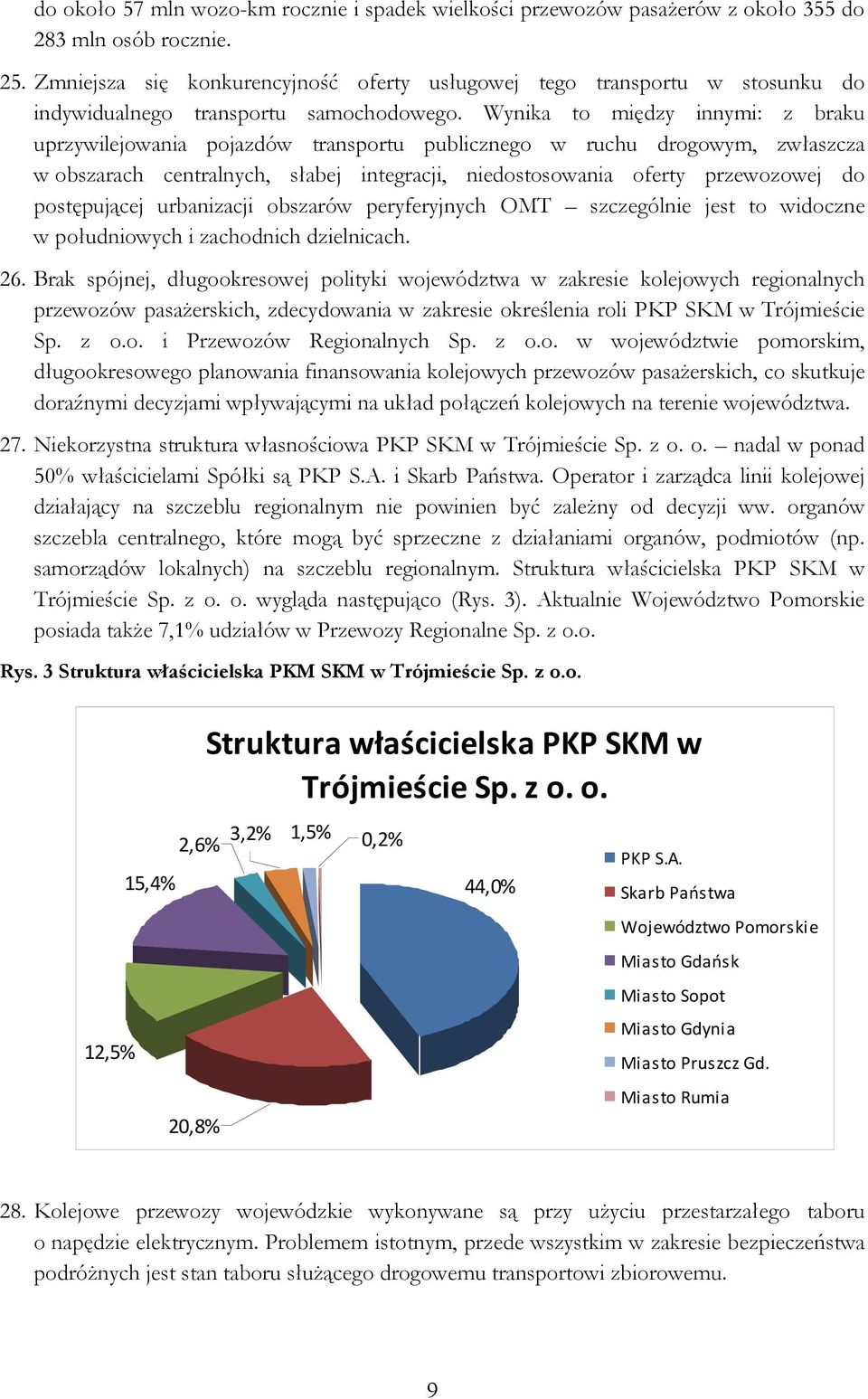 Wynika to między innymi: z braku uprzywilejowania pojazdów transportu publicznego w ruchu drogowym, zwłaszcza w obszarach centralnych, słabej integracji, niedostosowania oferty przewozowej do