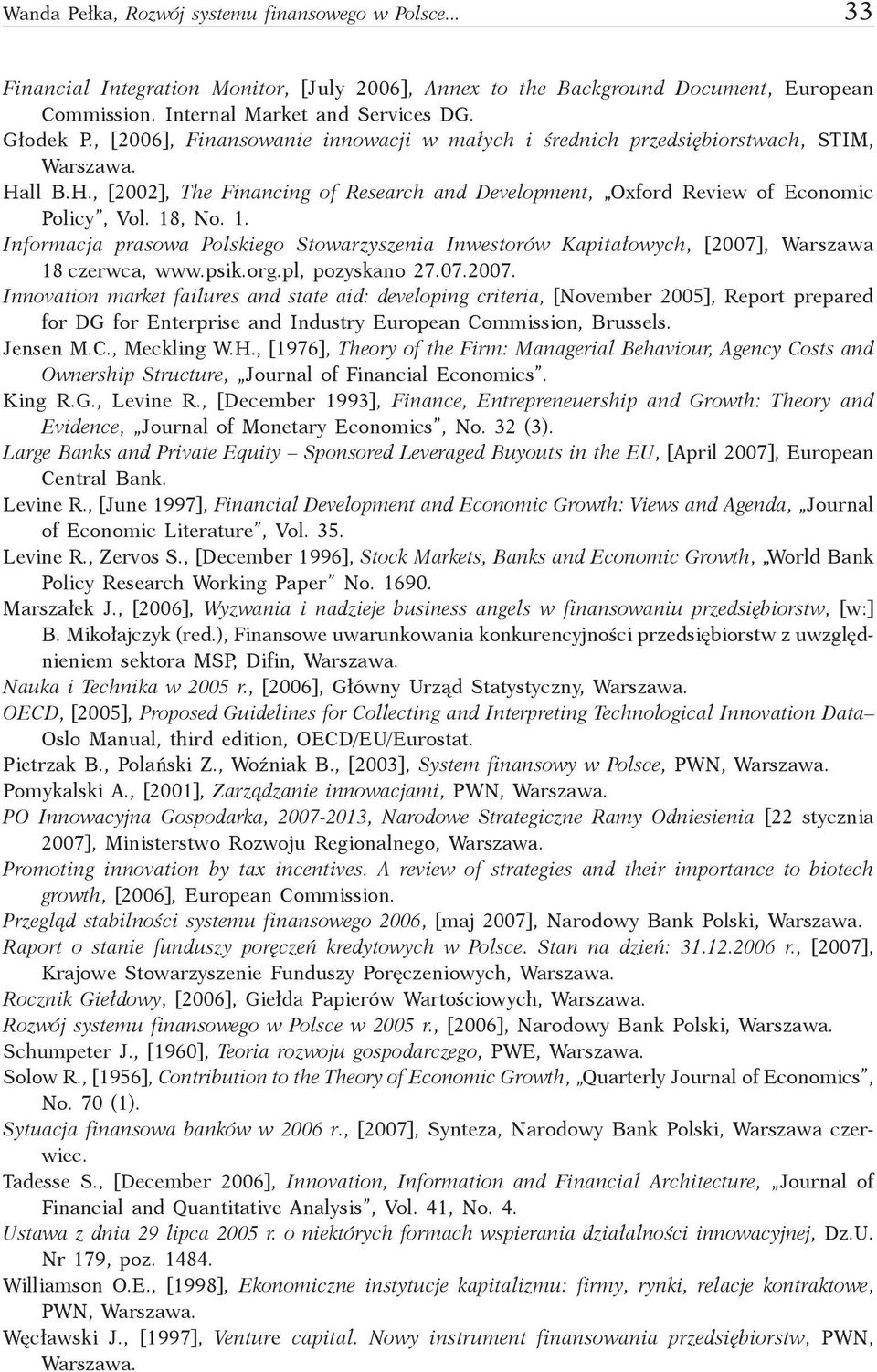 , No. 1. Informacja prasowa Polskiego Stowarzyszenia Inwestorów Kapitałowych, [2007]