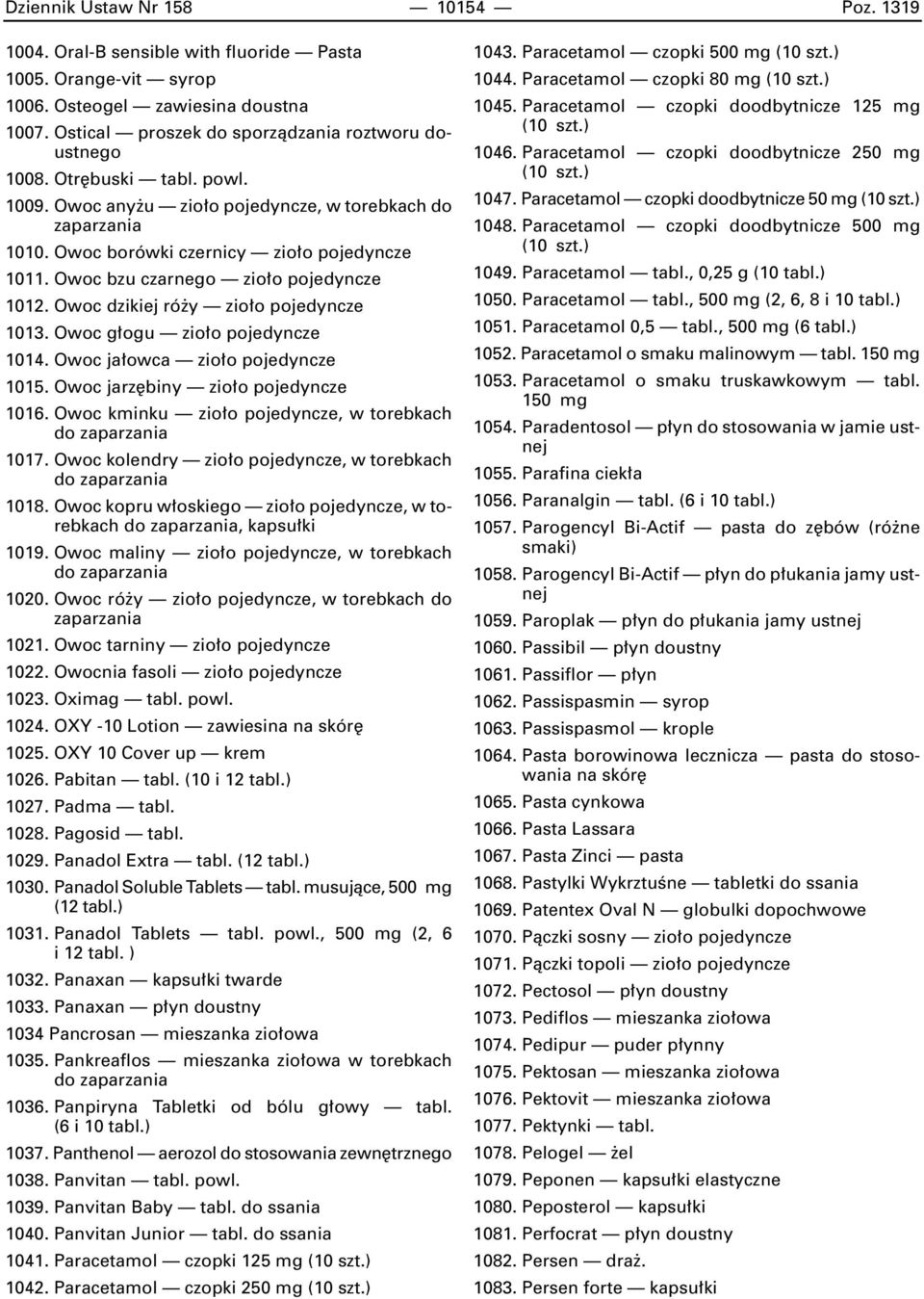 Owoc dzikiej ró y zio o pojedyncze 1013. Owoc g ogu zio o pojedyncze 1014. Owoc ja owca zio o pojedyncze 1015. Owoc jarz biny zio o pojedyncze 1016. Owoc kminku zio o pojedyncze, w torebkach 1017.