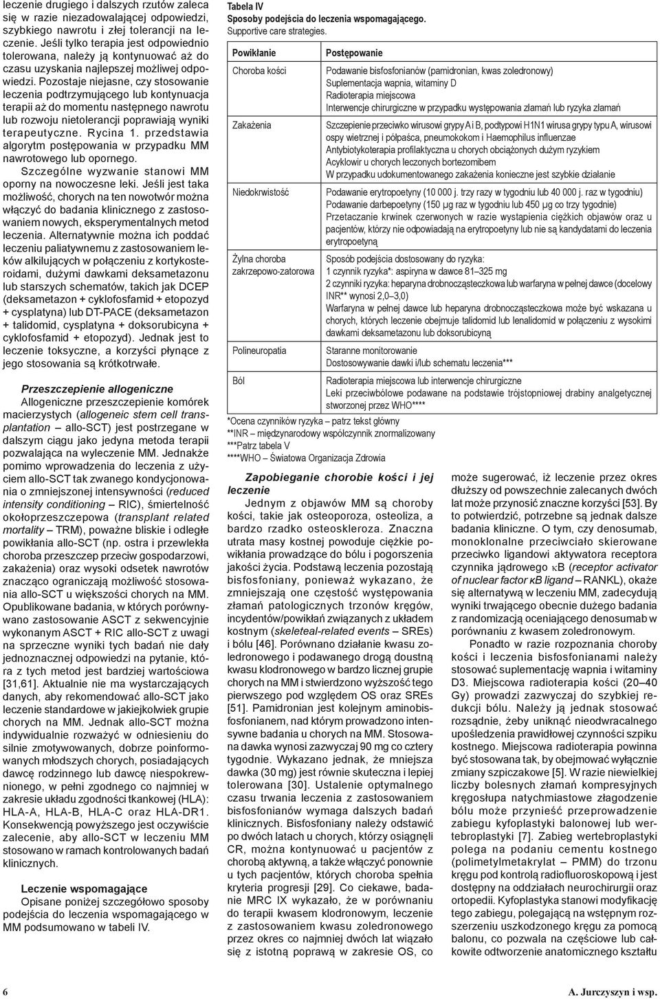 Pozostaje niejasne, czy stosowanie leczenia podtrzymującego lub kontynuacja terapii aż do momentu następnego nawrotu lub rozwoju nietolerancji poprawiają wyniki terapeutyczne. Rycina 1.