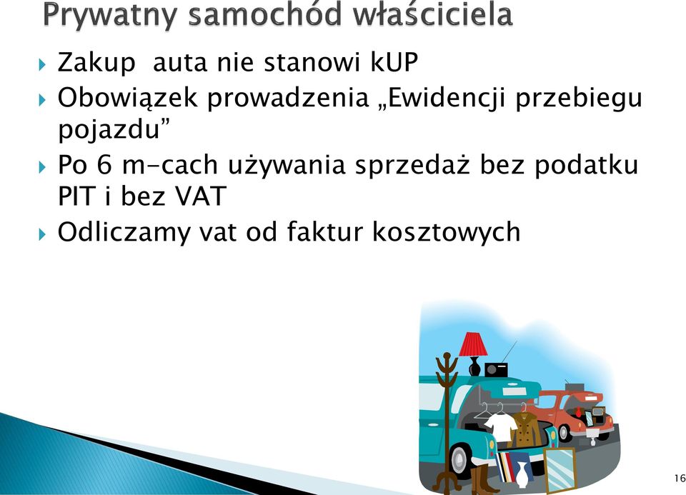 6 m-cach używania sprzedaż bez podatku PIT