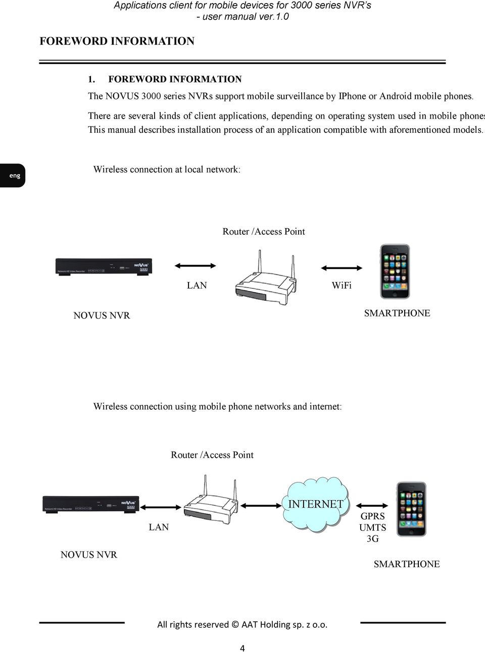 There are several kinds of client applications, depending on operating system used in mobile phones This manual describes installation process of an application