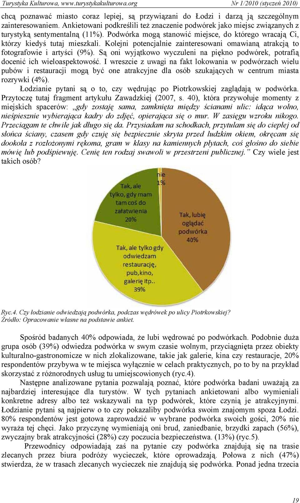 Kolejni potencjalnie zainteresowani omawianą atrakcją to fotografowie i artyści (9%). Są oni wyjątkowo wyczuleni na piękno podwórek, potrafią docenić ich wieloaspektowość.