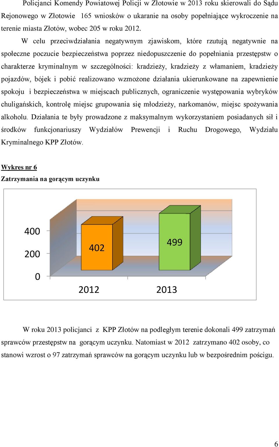 W celu przeciwdziałania negatywnym zjawiskom, które rzutują negatywnie na społeczne poczucie bezpieczeństwa poprzez niedopuszczenie do popełniania przestępstw o charakterze kryminalnym w