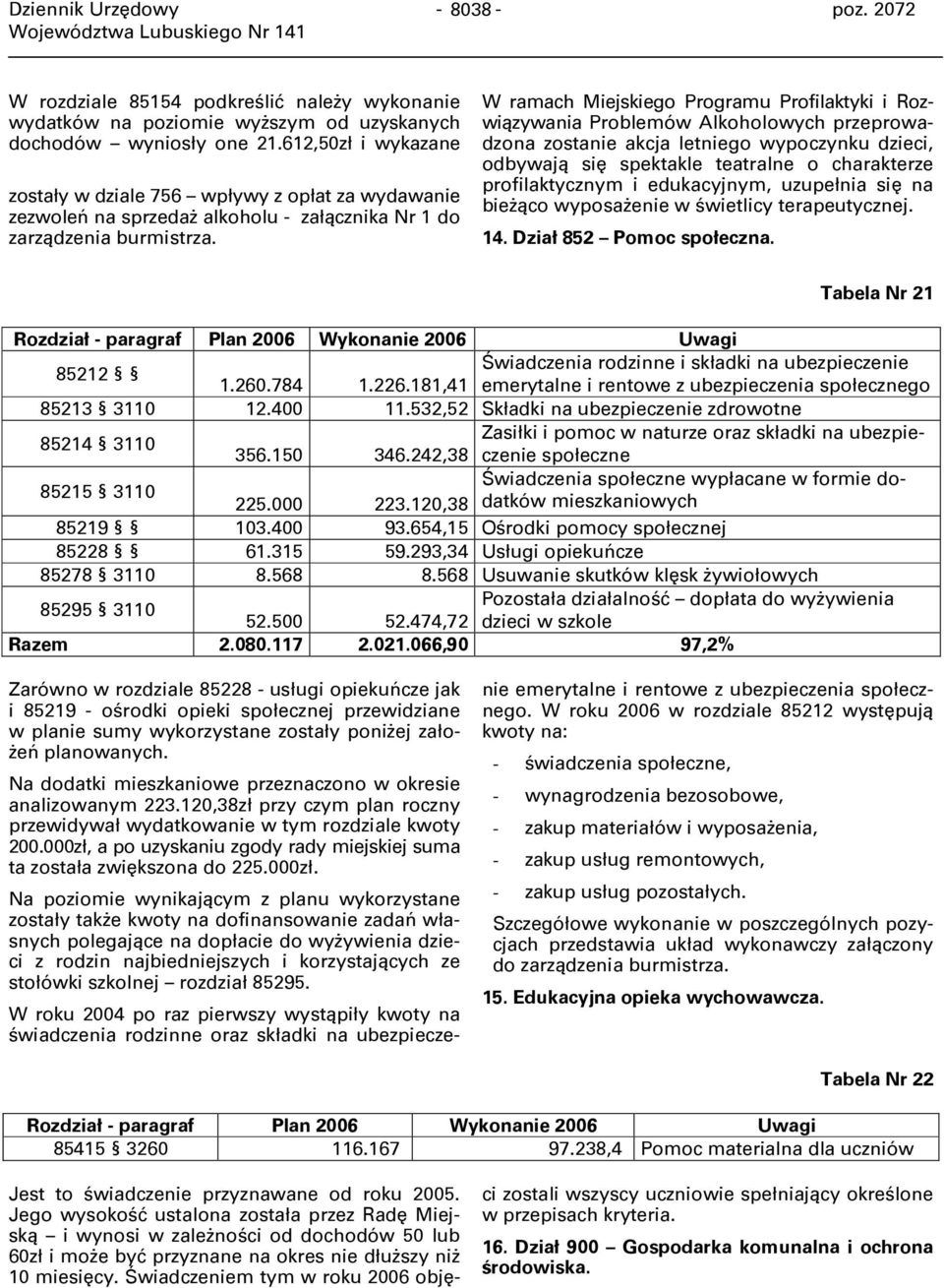 W ramach Miejskiego Programu Profilaktyki i Rozwiązywania Problemów Alkoholowych przeprowadzona zostanie akcja letniego wypoczynku dzieci, odbywają się spektakle teatralne o charakterze