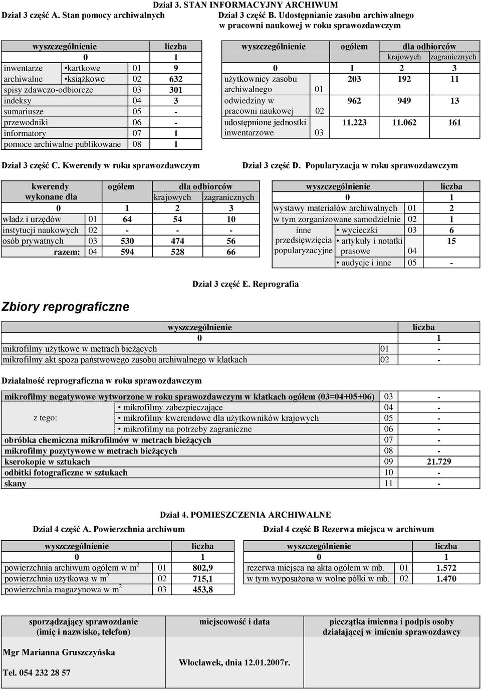 archiwalne książkowe 02 632 użytkownicy zasobu 203 192 11 spisy zdawczo-odbiorcze 03 301 archiwalnego 01 indeksy 04 3 odwiedziny w 962 949 13 sumariusze 05 - pracowni naukowej 02 przewodniki 06 -