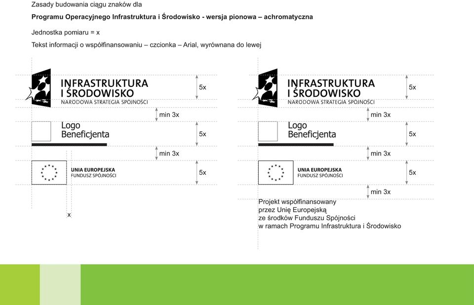 nansowaniu czcionka Arial, wyrównana do lewej x Projekt współfi nansowany przez