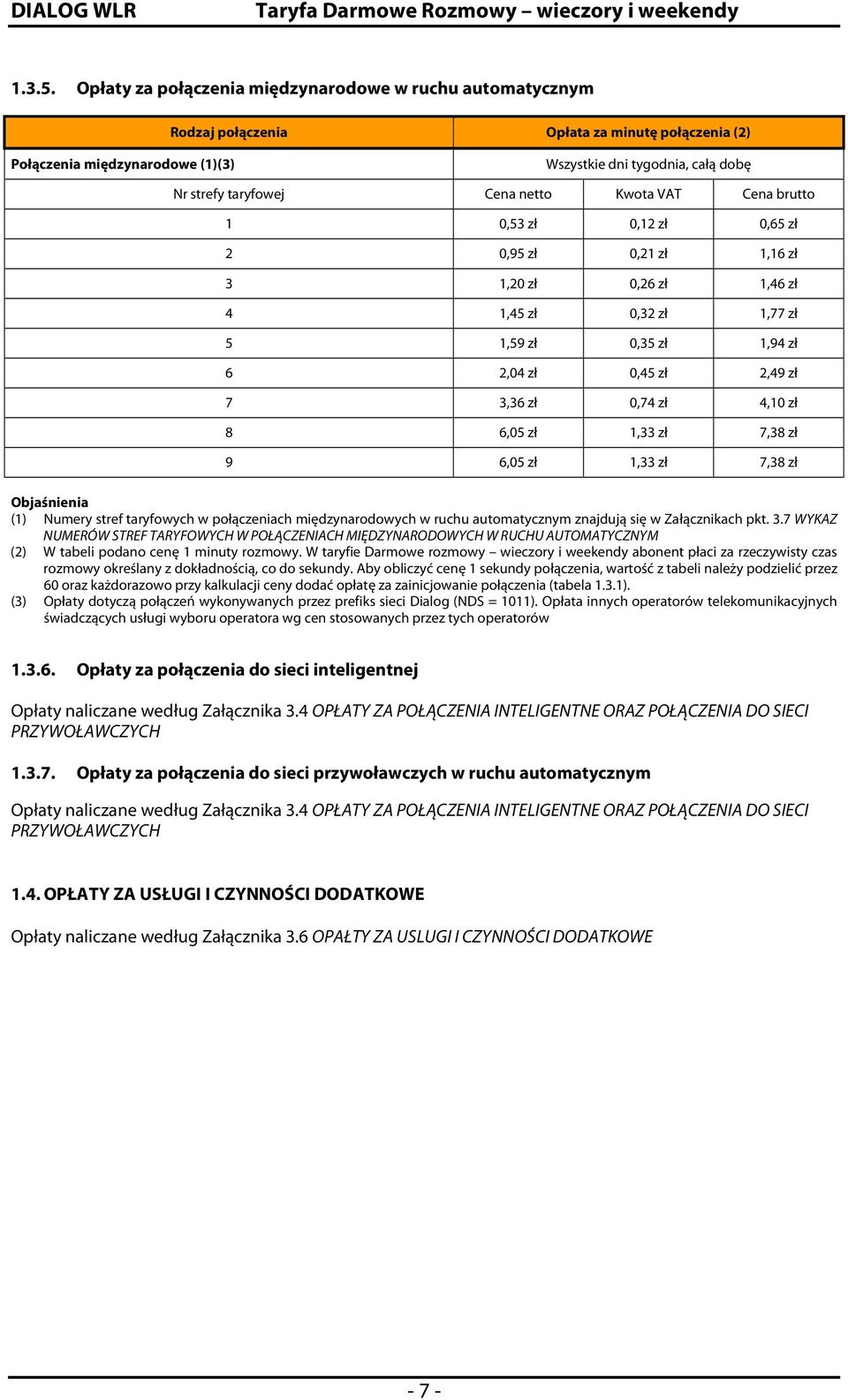 Cena brutto 1 0,53 zł 0,12 zł 0,65 zł 2 0,95 zł 0,21 zł 1,16 zł 3 1,20 zł 0,26 zł 1,46 zł 4 1,45 zł 0,32 zł 1,77 zł 5 1,59 zł 0,35 zł 1,94 zł 6 2,04 zł 0,45 zł 2,49 zł 7 3,36 zł 0,74 zł 4,10 zł 8