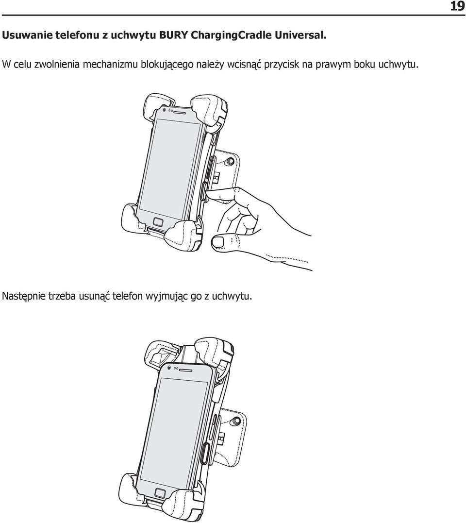 W celu zwolnienia mechanizmu blokującego należy