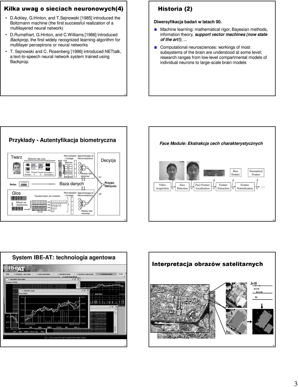 Machine learning: mathematical rigor, Bayesian methods, infomation theory, support vector machines (now state of the art!),... D.Rumelhart, G.Hinton, and C.