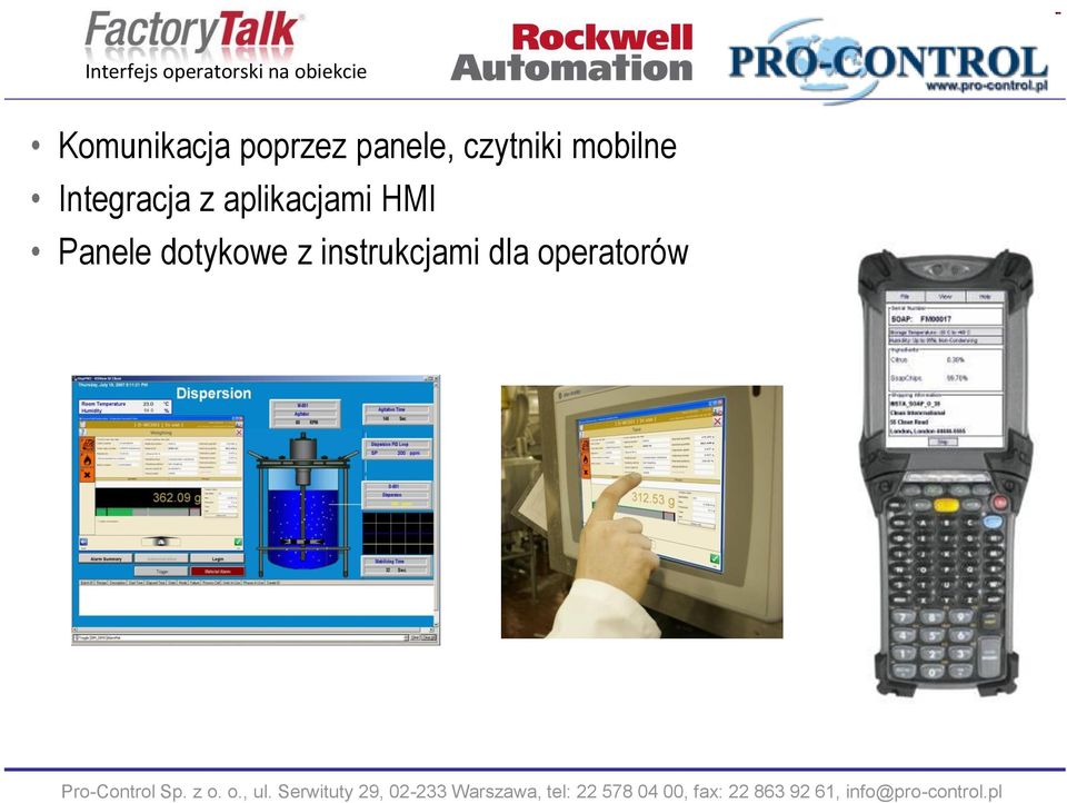 mobilne Integracja z aplikacjami HMI