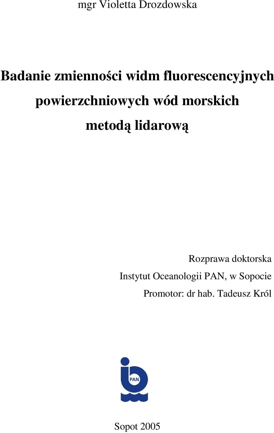 metod lidarow Rozprawa doktorska Instytut