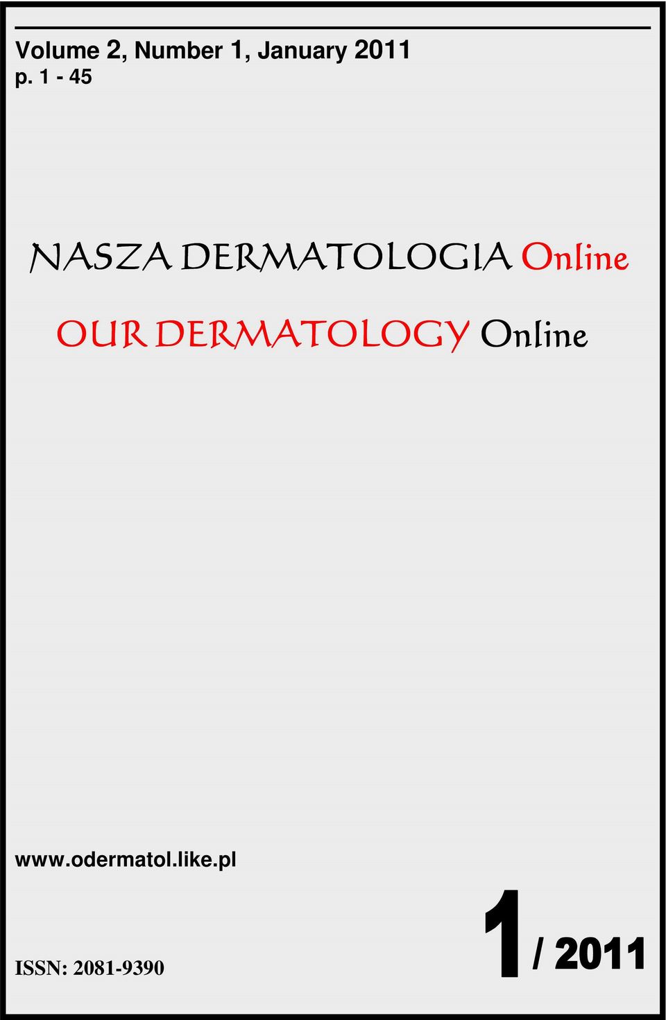 1-45 NASZA DERMATOLOGIA Online