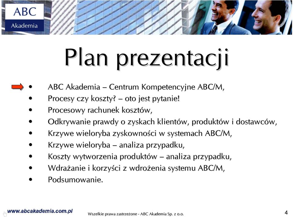 Krzywe wieloryba zyskowności w systemach ABC/M, Krzywe wieloryba analiza przypadku, Koszty