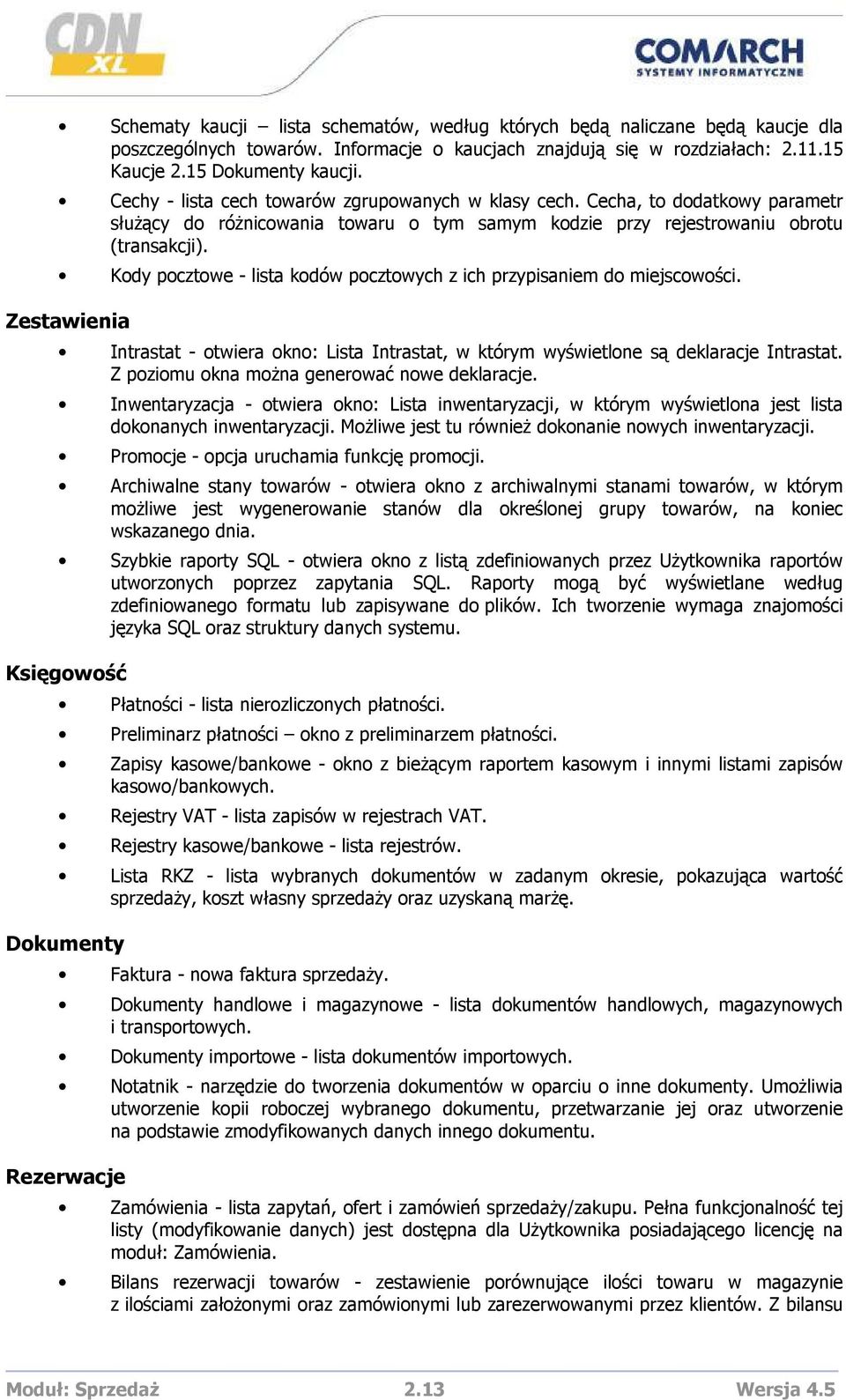 Kody pocztowe - lista kodów pocztowych z ich przypisaniem do miejscowości. Zestawienia Intrastat - otwiera okno: Lista Intrastat, w którym wyświetlone są deklaracje Intrastat.