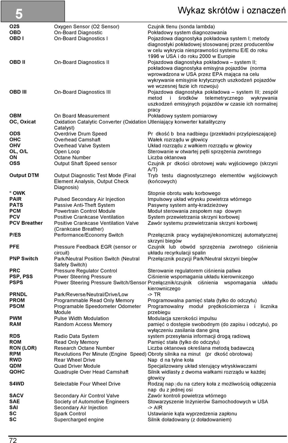 Pojazdowa diagnostyka pok adowa system II; pok adowa diagnostyka emisyjna pojazdów (norma wprowadzona w USA przez EPA maj ca na celu wykrywanie emisyjnie krytycznych uszkodze pojazdów we wczesnej