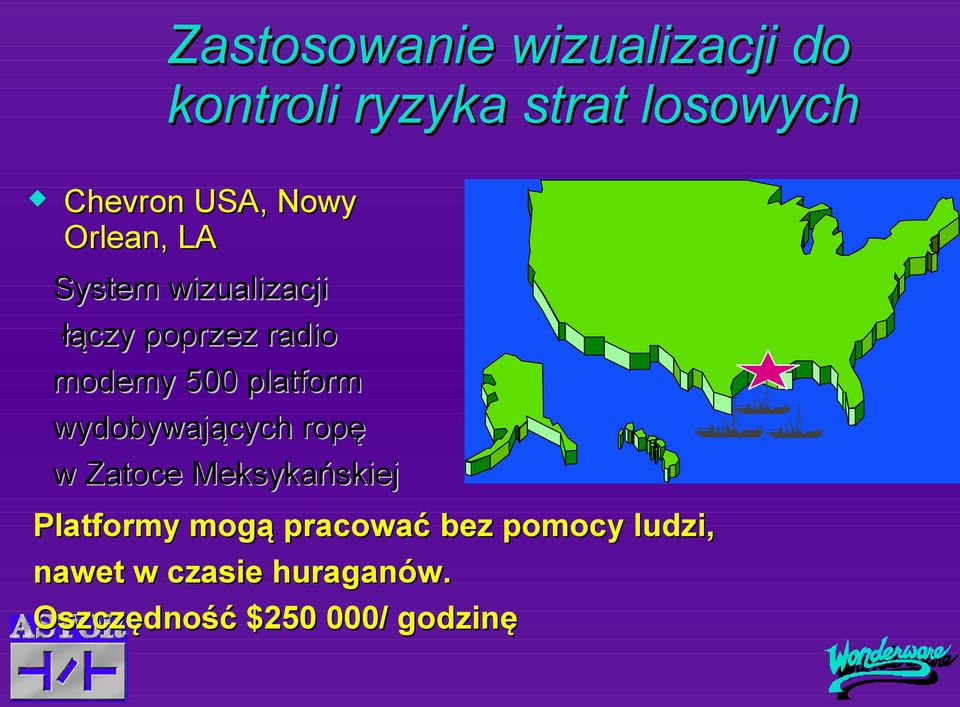 platform wydobywających ropę w Zatoce Meksykańskiej Platformy mogą