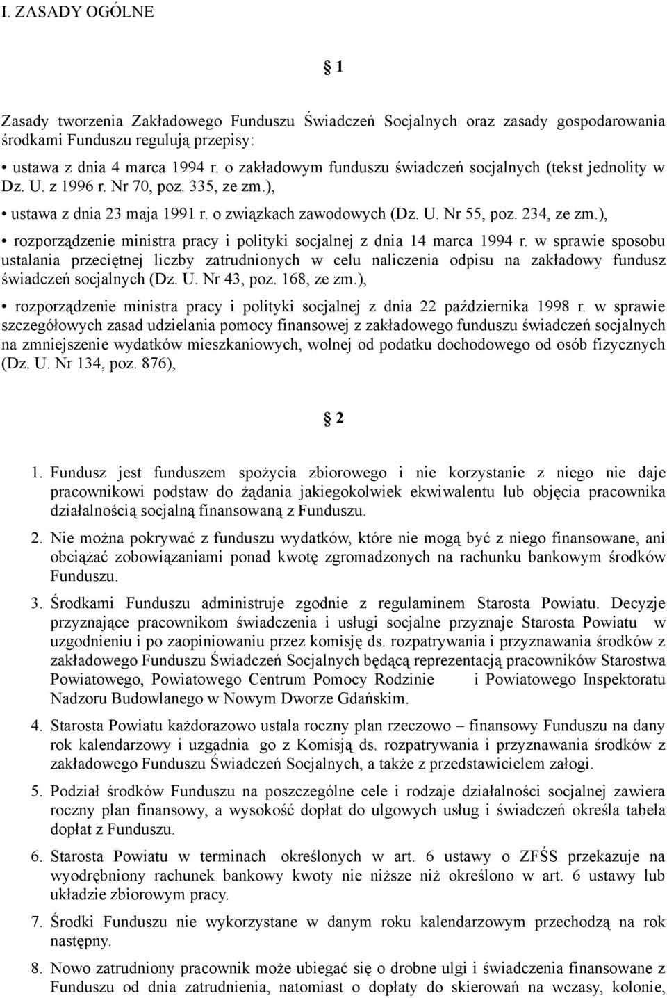 ), rozporządzenie ministra pracy i polityki socjalnej z dnia 14 marca 1994 r.