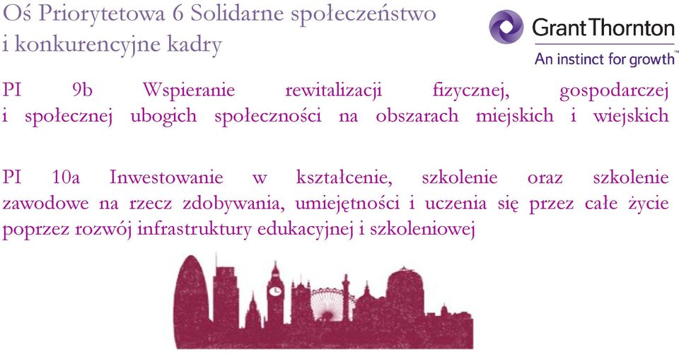 PI 10a Inwestowanie w kształcenie, szkolenie oraz szkolenie zawodowe na rzecz zdobywania,