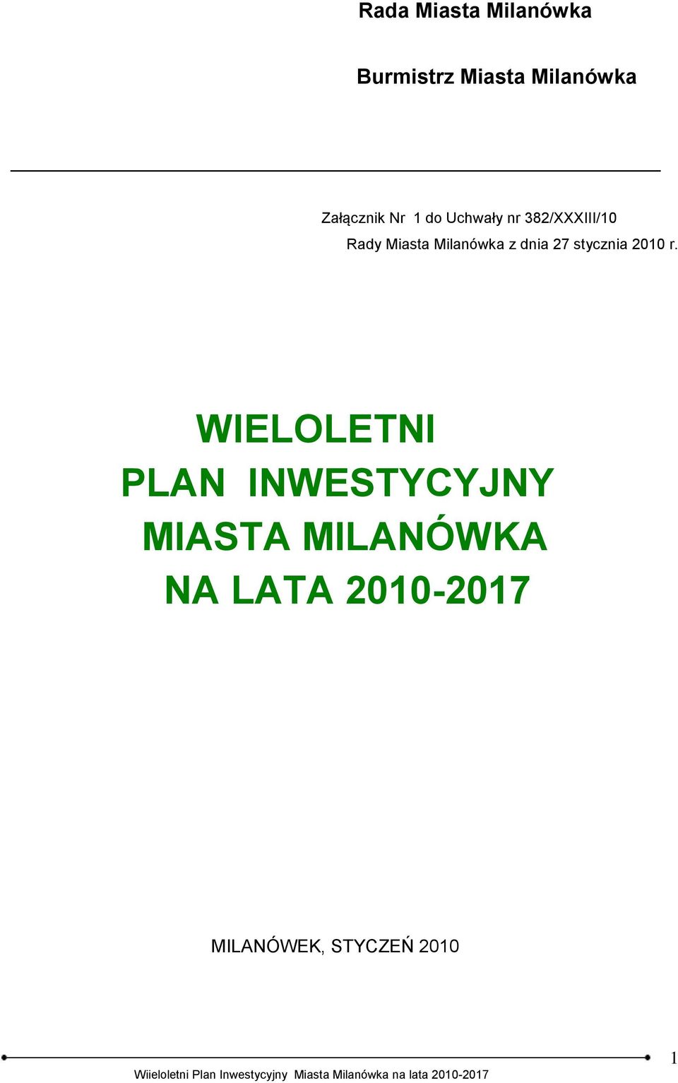 Milanówka z dnia 27 stycznia 2010 r.