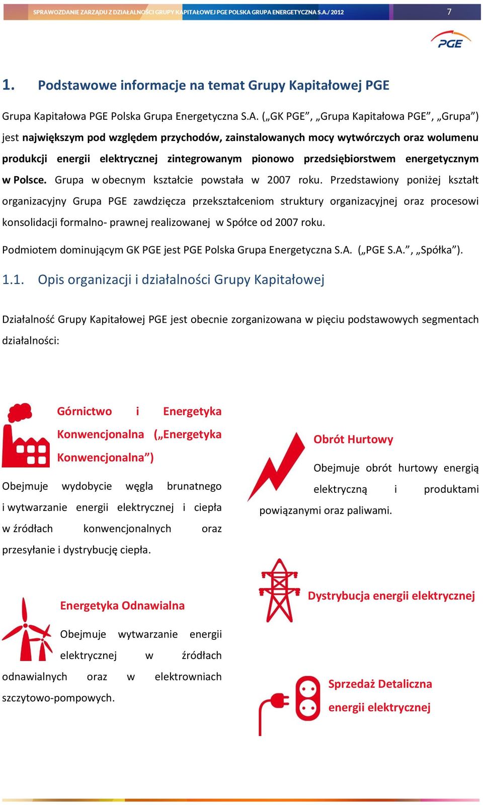 energetycznym w Polsce. Grupa w obecnym kształcie powstała w 2007 roku.