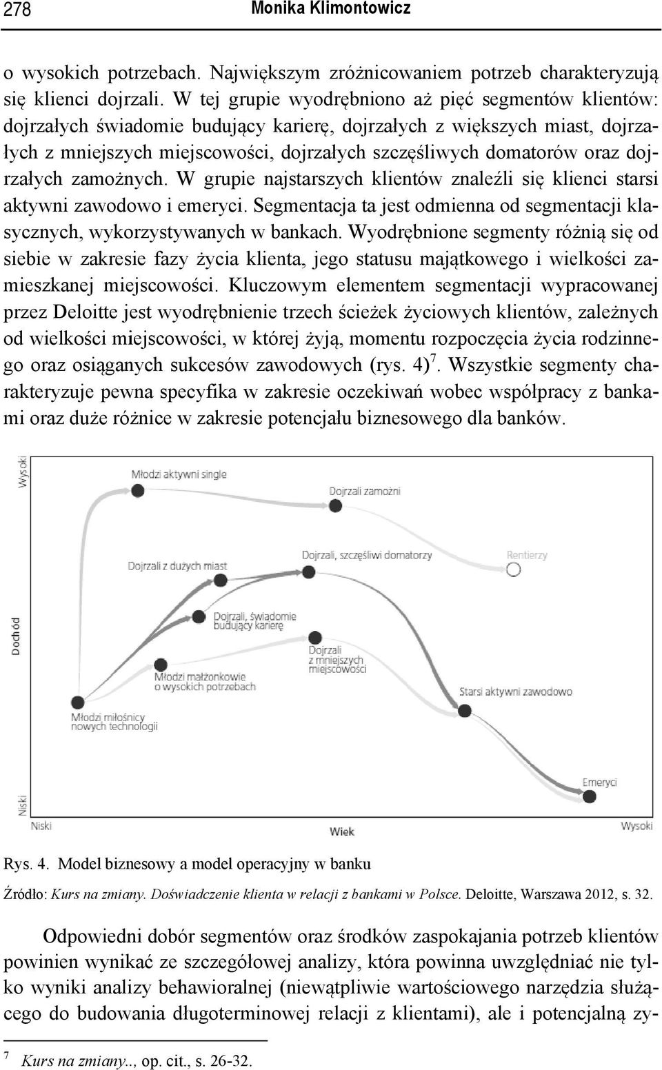 domatorów oraz doj- rzałychh zamożnych. W grupie najstarszych klientów znaleźli się klienci starsi aktywni zawodowoo i emeryci.