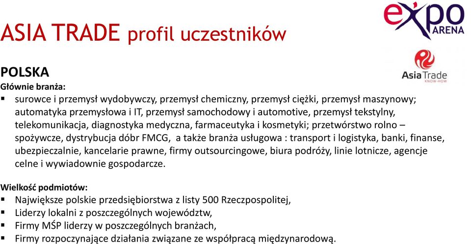 logistyka, banki, finanse, ubezpieczalnie, kancelarie prawne, firmy outsourcingowe, biura podróży, linie lotnicze, agencje celne i wywiadownie gospodarcze.