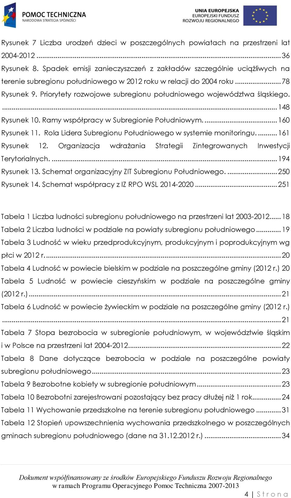 Priorytety rozwojowe subregionu południowego województwa śląskiego.... 148 Rysunek 10. Ramy współpracy w Subregionie Południowym.... 160 Rysunek 11.