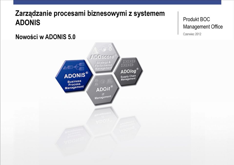 ADONIS Nowości w ADONIS 5.