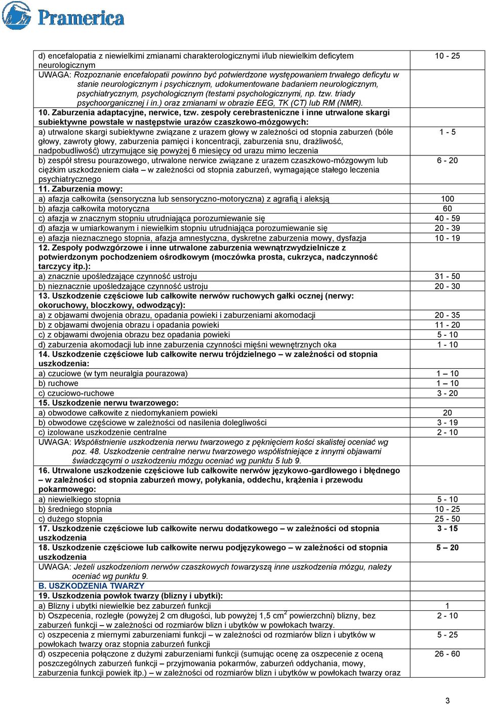 ) oraz zmianami w obrazie EEG, TK (CT) lub RM (NMR). 10. Zaburzenia adaptacyjne, nerwice, tzw.