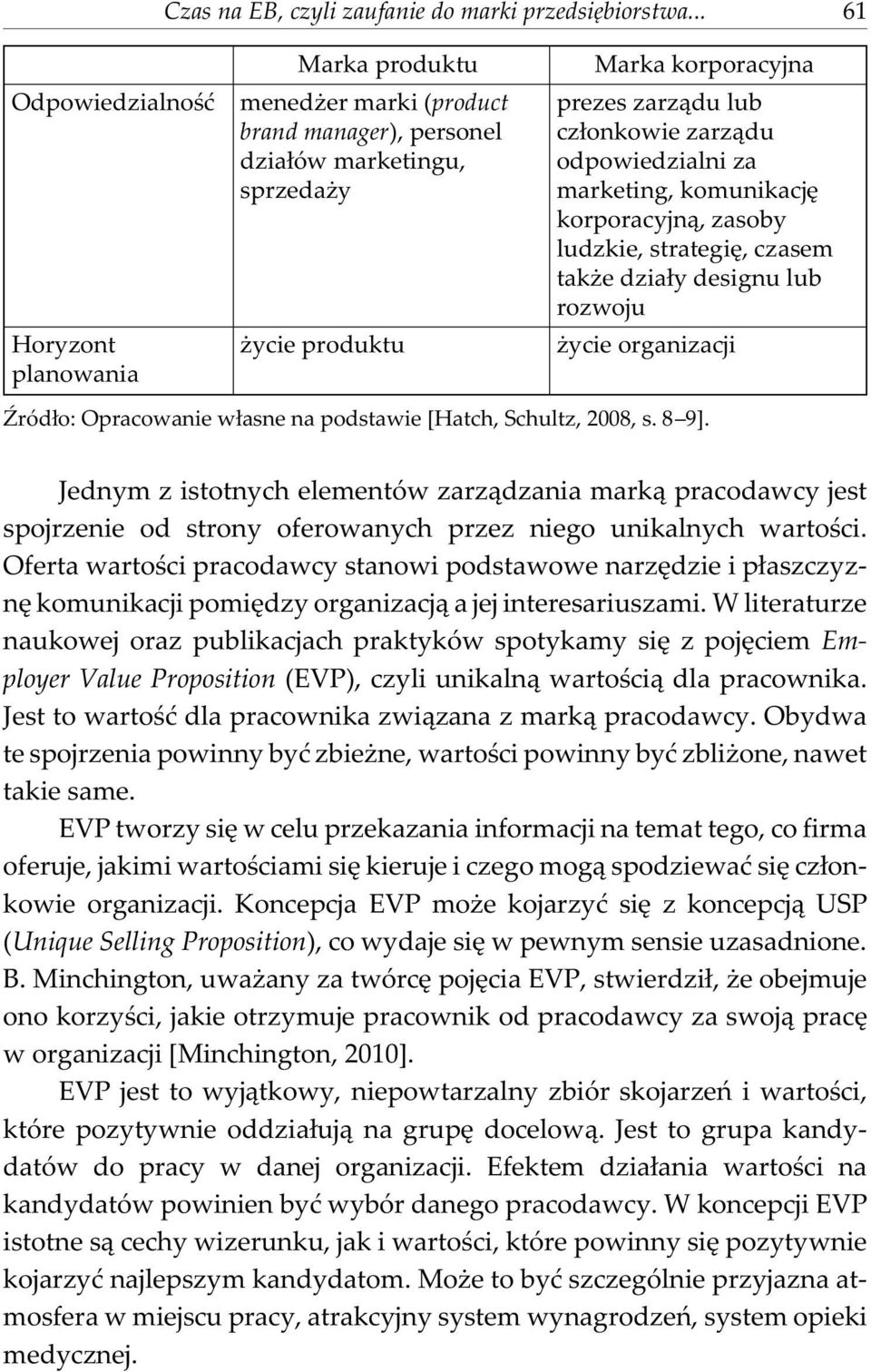 zarz¹du odpowiedzialni za marketing, komunikacjê korporacyjn¹, zasoby ludzkie, strategiê, czasem tak e dzia³y designu lub rozwoju ycie organizacji ród³o: Opracowanie w³asne na podstawie [Hatch,