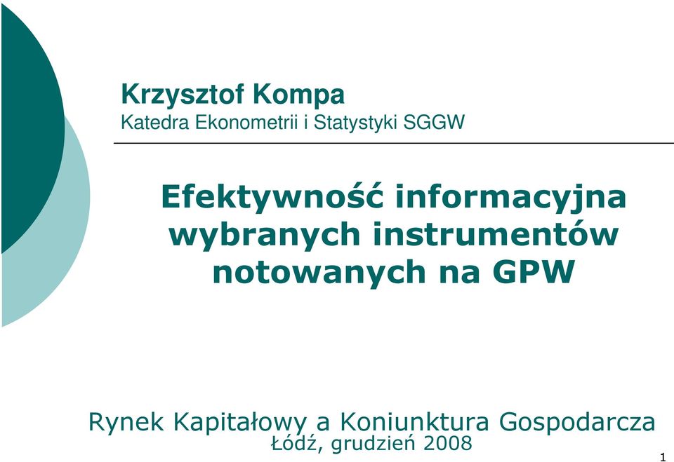 wybranych instrumentów notowanych na GPW