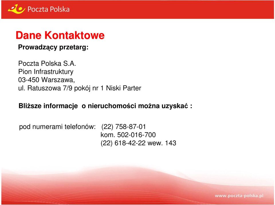 Ratuszowa 7/9 pokój nr 1 Niski Parter Bliższe informacje o