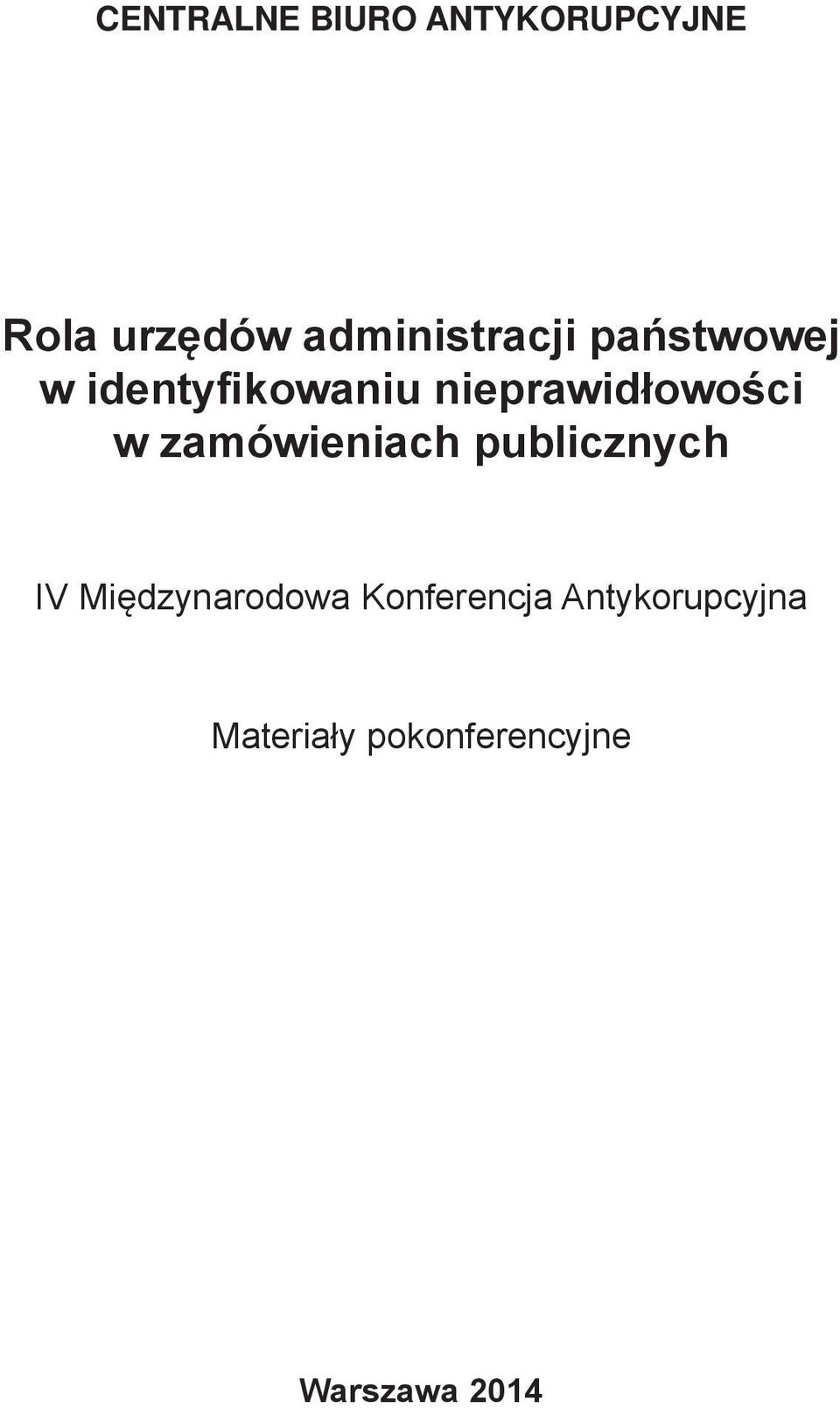 nieprawidłowości w zamówieniach publicznych IV