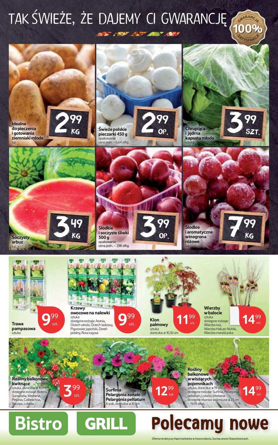 41,58 zł/kg dostępne również Kabanosy, wieprzowe lub drobiowe, luz 39,90 zł/kg Oszczędsz zł Ćwiartka z kurcka luz 4 99 3 89 kg PRODUKT M R O Ż O N Y Szynka wieprzowa bez kości luz, duża paczka vacuum