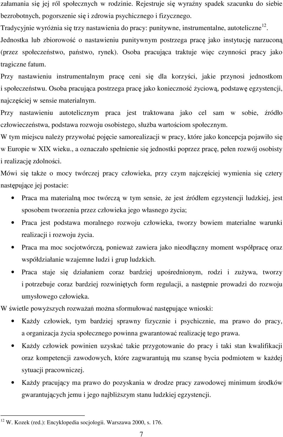 Jednostka lub zbiorowość o nastawieniu punitywnym postrzega pracę jako instytucję narzuconą (przez społeczeństwo, państwo, rynek). Osoba pracująca traktuje więc czynności pracy jako tragiczne fatum.