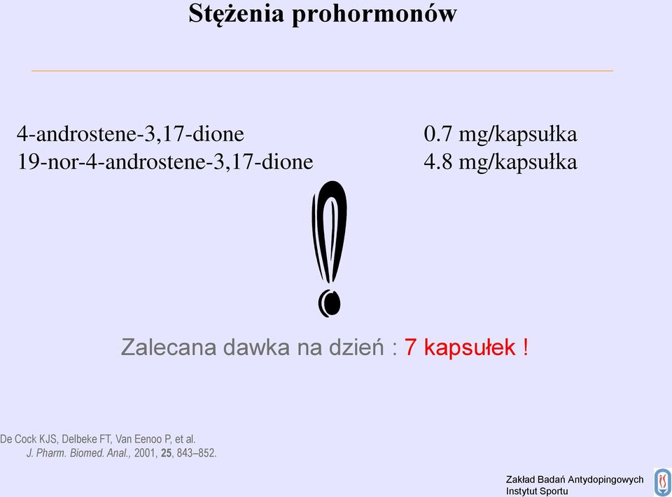 8 mg/kapsułka Zalecana dawka na dzień : 7 kapsułek!