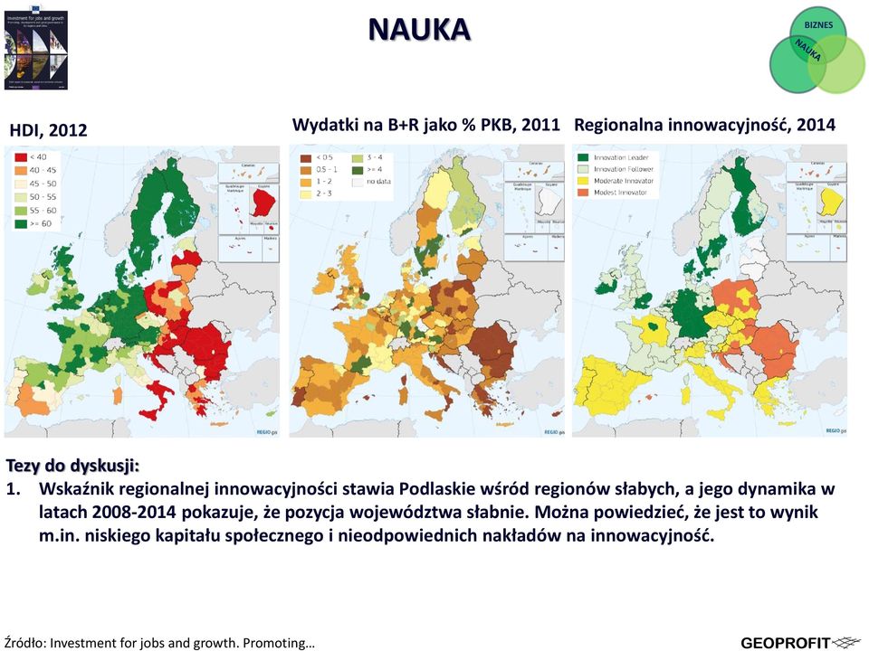 2008-2014 pokazuje, że pozycja województwa słabnie. Można powiedzieć, że jest to wynik m.in.