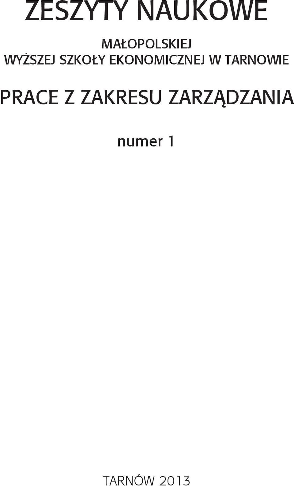 W TARNOWIE PRACE Z ZAKRESU