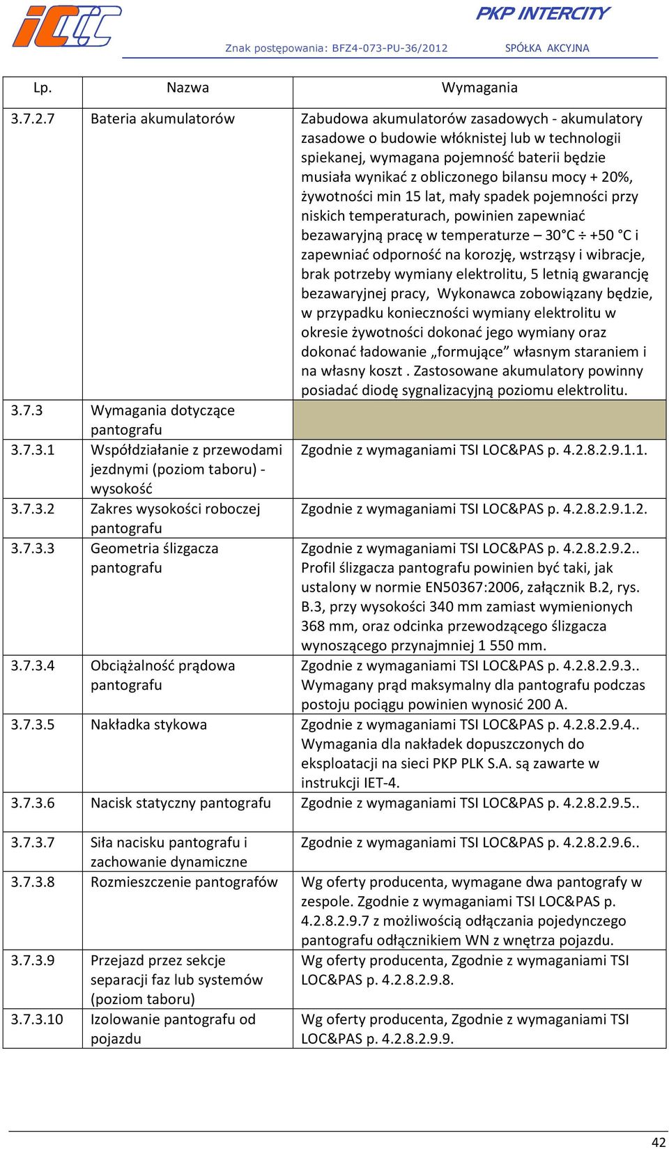 bilansu mocy + 20%, żywotności min 15 lat, mały spadek pojemności przy niskich temperaturach, powinien zapewniać bezawaryjną pracę w temperaturze 30 C +50 C i zapewniać odporność na korozję, wstrząsy