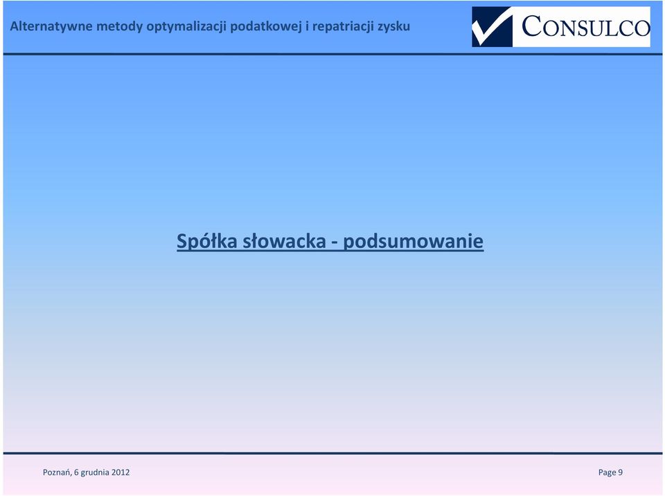 repatriacji zysku Spółka