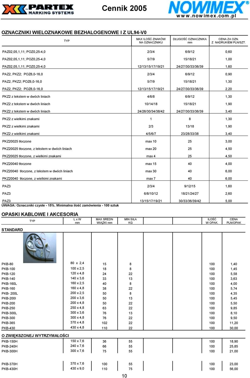 0,90 PAZ2, PKZ2; POZ6,0-16,0 5/7/9 15/18/21 1,30 PAZ2, PKZ2; POZ6,0-16,0 12/13/15/17/19/21 24/27/30/33/36/39 2,20 PKZ2 z tekstem w dwóch liniach 4/6/8 6/9/12 1,30 PKZ2 z tekstem w dwóch liniach
