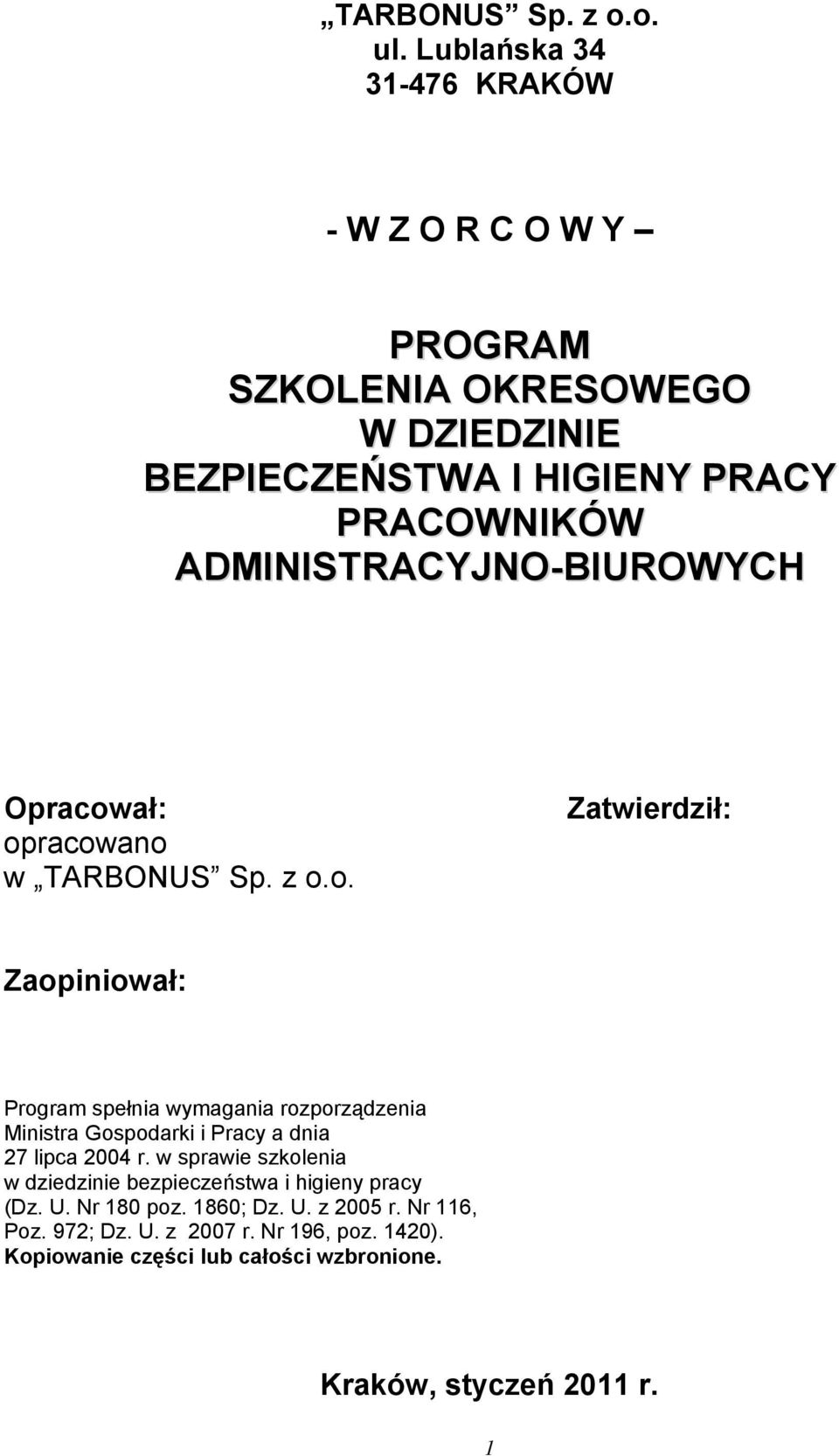 ADMINISTRACYJNO-BIUROWYCH Opracow