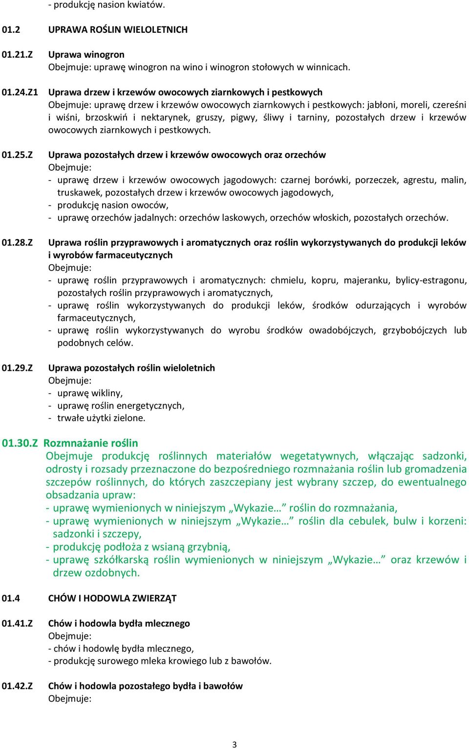 pigwy, śliwy i tarniny, pozostałych drzew i krzewów owocowych ziarnkowych i pestkowych.