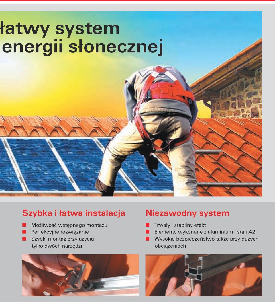 dwóch narzędzi Niezawodny system Trwały i stabilny efekt Elementy