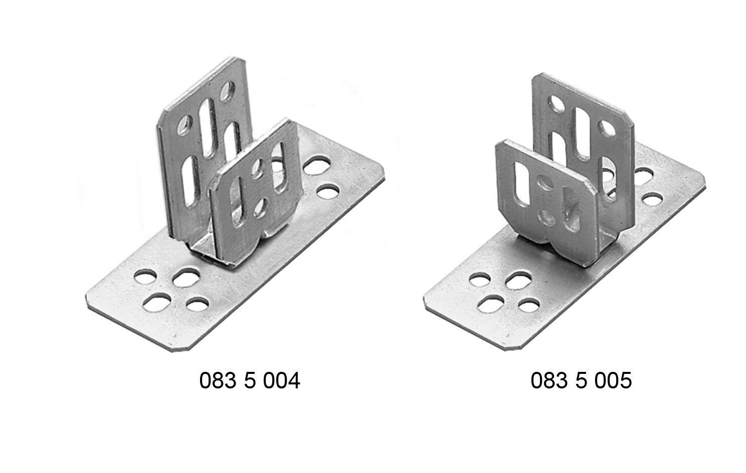 Model 083 5 004 Pionowy 083 5 005 Poziomy L = 75 mm ocynkowane metodą Sendzimira Dla szyny 130 mm