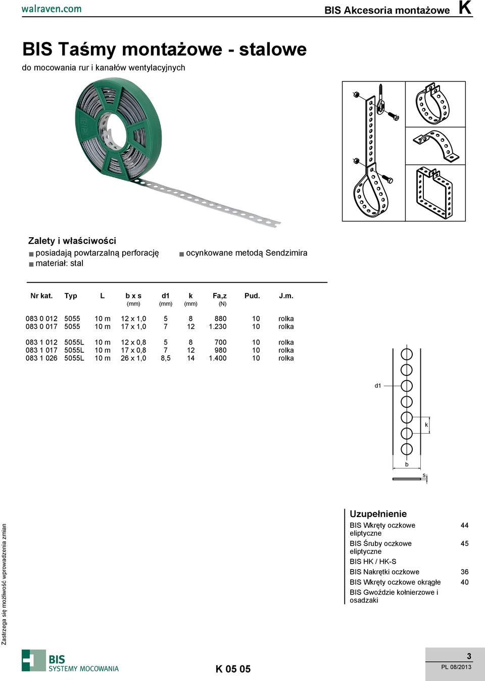 230 10 rolka 083 1 012 5055L 10 m 12 x 0,8 5 8 700 10 rolka 083 1 017 5055L 10 m 17 x 0,8 7 12 980 10 rolka 083 1 026 5055L 10 m 26 x 1,0 8,5 14 1.