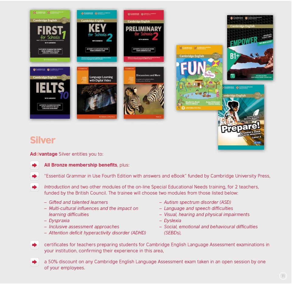 The trainee will choose two modules from those listed below: Gifted and talented learners Multi-cultural influences and the impact on learning difficulties Dyspraxia Inclusive assessment approaches