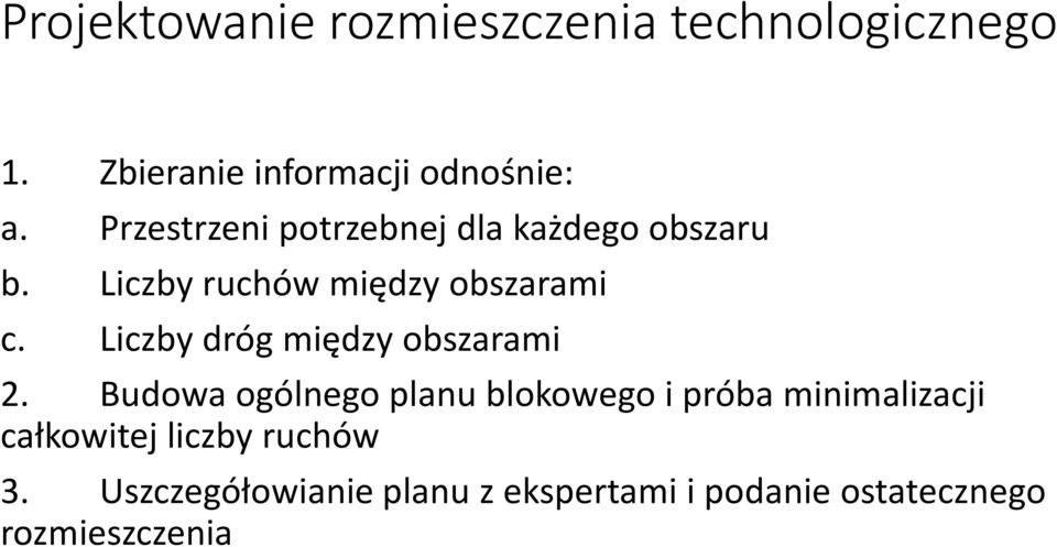 Liczby dróg między obszarami 2.