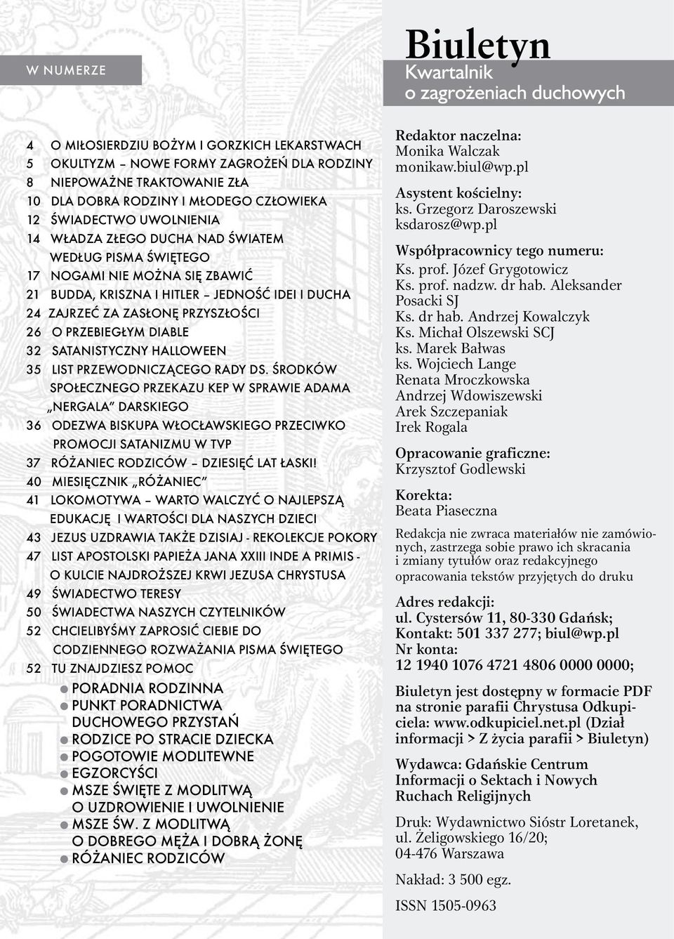 Satanistyczny Halloween 35 List przewodniczącego Rady ds.